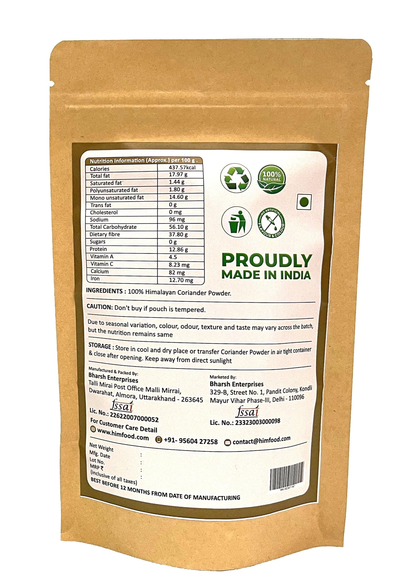 Himfood Himalayan Coriander Powder 500g