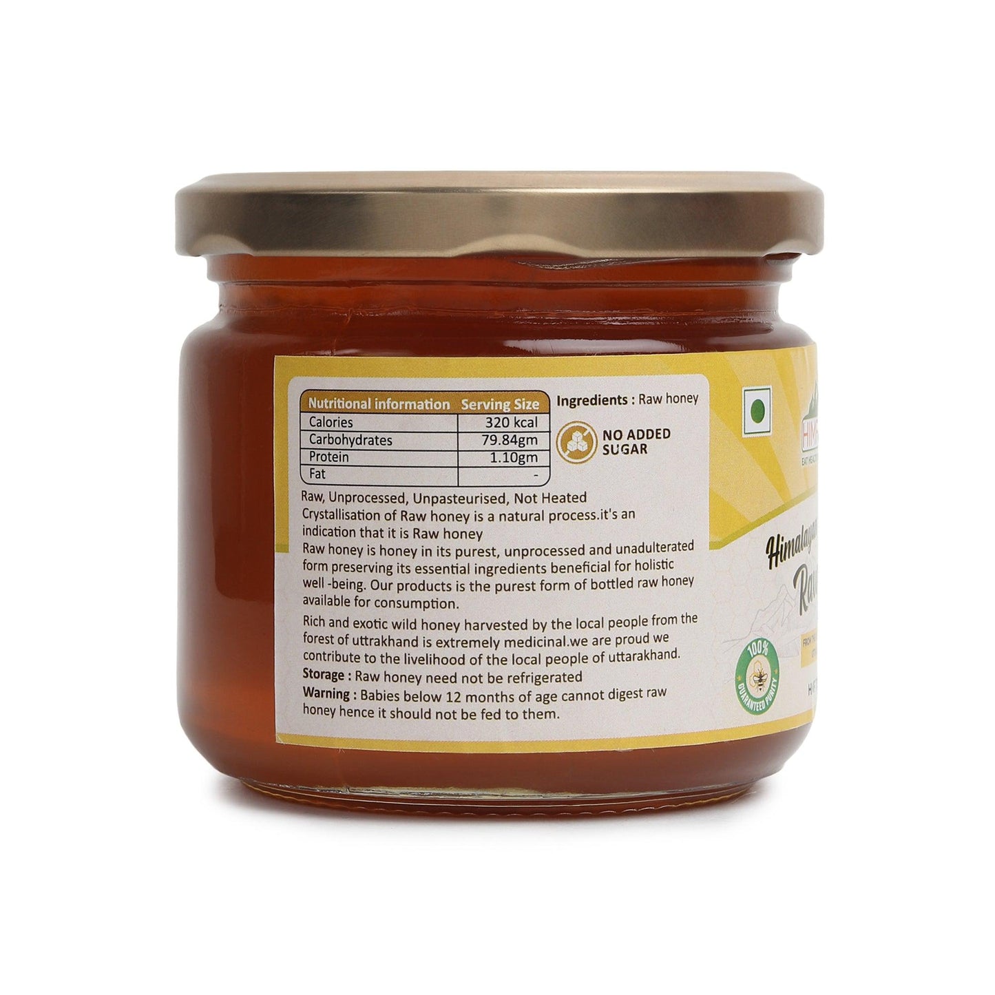 Himfood Himalaya Raw Organic Honey 400g + 400g | Raw and Unprocessed | 100% Pure Honey