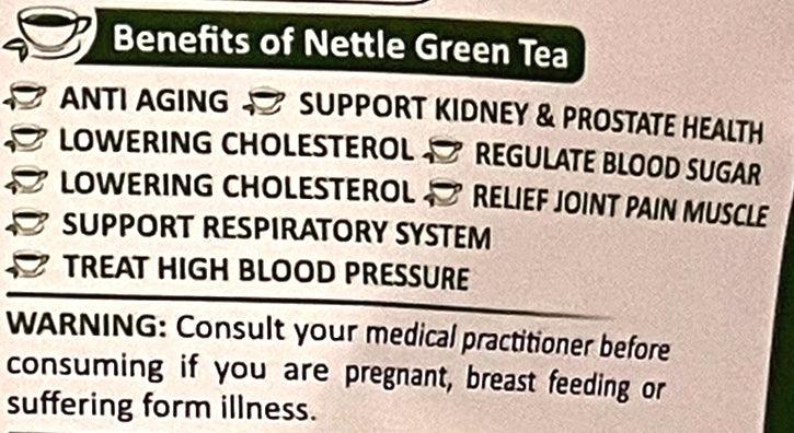 Himfood Himalayan Nettle leaf green tea helps with body & kidney detox-control blood sugar-healthy prostate-Raising Hemoglobin, Caffeine Free green Tea | 50 grams